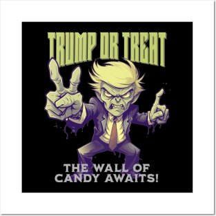 Zombie Trump or Treat: The Wall of Candy Awaits! Posters and Art